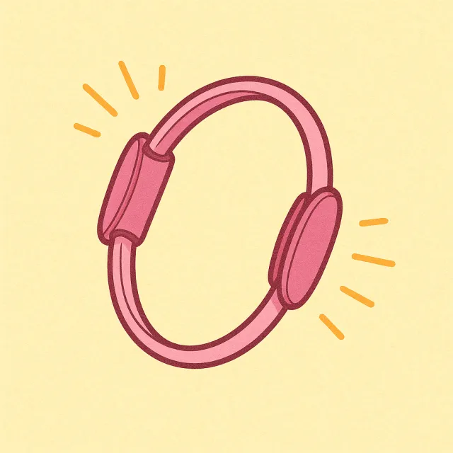 ピンクのピラティスリングのイラスト
